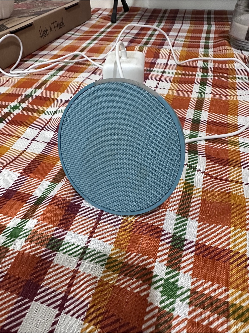 Portable Blue Wireless Bluetooth Speaker - Amazon echo pop